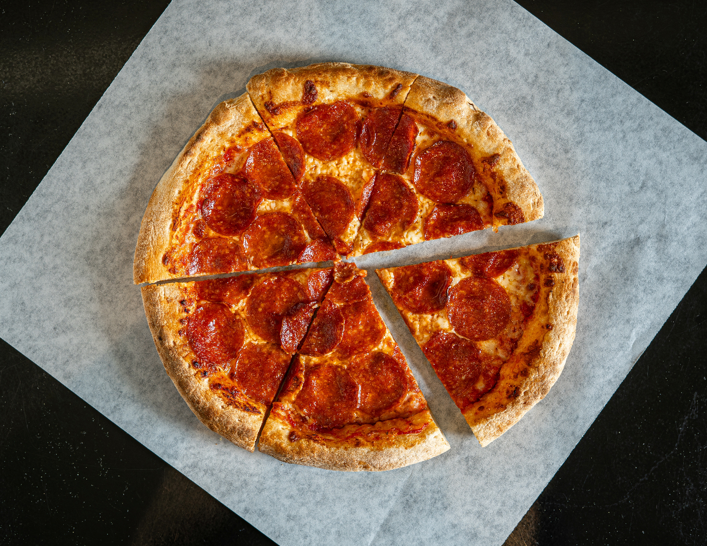A Half Pint artisan pepperoni pizza